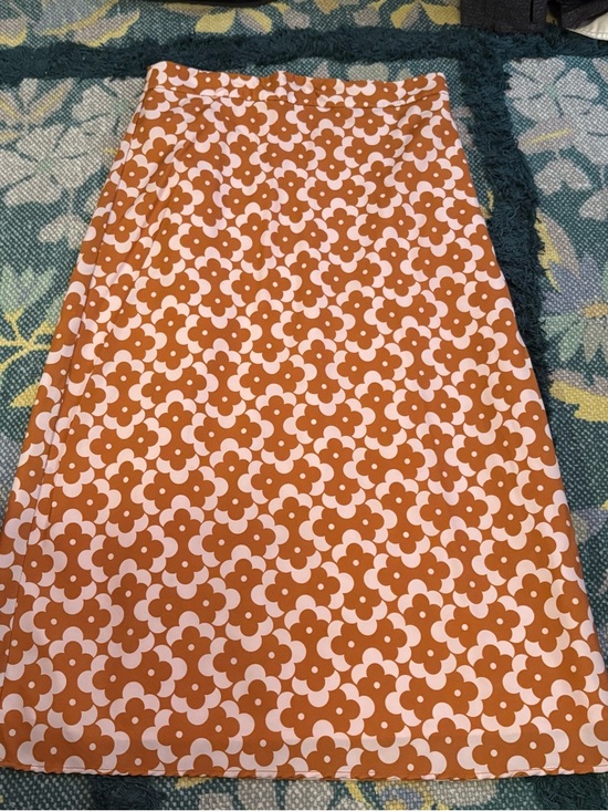 Anthropologie Dresses & Skirts - Anthropologie Hutch Printed Floral Orange Midi Skirt - Size 4